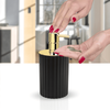 Dozator sapun lichid, pentru baie sau bucatarie, fabricat din polipropilena si ABS, 0.4 L, negru si auriu, Culoare: Negru, Auriu-poza 3-Dacenergy.ro