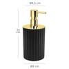 Dozator sapun lichid, pentru baie sau bucatarie, fabricat din polipropilena si ABS, 0.4 L, negru si auriu, Culoare: Negru, Auriu-poza 4-Dacenergy.ro