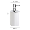 Dozator sapun lichid, pentru baie sau bucatarie, fabricat din polipropilena si ABS, 0.4 L, alb si cromat, Culoare: Alb, Cromat-poza 3-Dacenergy.ro