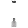 Suspensie, realizata din metal, un abajur din sticla fumurie, 180 x 1500 mm, IP20, o sursa cu soclu E27, gri inchis-poza 3-Dacenergy.ro