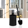 Perie WC, polipropilena si ABS, montaj stativ, design modern, 11.9 x 11.9 x 34 cm, negru si auriu, Culoare: Negru, Auriu-poza 4-Dacenergy.ro