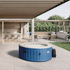 Piscina gonflabila cu hidromasaj Intex, 4 persoane, capac termoizolant pentru mentinerea temperaturii apei, dozator chimic plutitor, cartus filtrare, sistem de umflare automat, 180 x 66 cm, albastru-poza 6-Dacenergy.ro