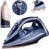 Fier de calcat cu abur, talpa ceramica, oprire automata, autocuratare, protectie la supraincalzire, rezervor de apa de 350 ml, abur vertical, reglare a temperaturii, 3000 W, albastru, Culoare: Albastru-poza 9-Dacenergy.ro