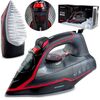 Fier de calcat cu abur, talpa ceramica, oprire automata, autocuratare, protectie la supraincalzire, rezervor de apa de 230 ml, abur vertical, reglare a temperaturii, 2600 W, gri si rosu, Culoare: Gri, Rosu-poza 2-Dacenergy.ro