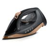 Fier de calcat cu abur fara fir, talpa ceramica, oprire automata, autocuratare, protectie la supraincalzire, rezervor de apa de 320 ml, abur vertical, reglare a temperaturii, suport de incarcare, 2600 W, Culoare: Negru, Auriu-Dacenergy.ro