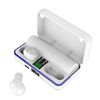 Casti Bluetooth 5.0 DacEnergy©, Wireless, 6D bass, display LED inteligent, automatic pairing, reducere inteligenta a zgomotului, microfon incorporat, IPX6 Impermeabil, culoare alb-Dacenergy.ro