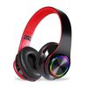 Casti audio On Ear DacEnergy©, Wireless, Bluetooth 5.0/ MP3 Card, Plug-In, HI-FI sound, Hands-free Call, design ergonomic, culoare negru/rosu-Dacenergy.ro
