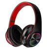 Casti audio On Ear DacEnergy©, Wireless, Bluetooth 5.0/ MP3 Card, Plug-In, HI-FI sound, Hands-free Call, design ergonomic, culoare negru/rosu-poza 2-Dacenergy.ro