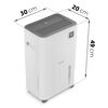 Dezumidificator, cu compresor, afisaj, panou de control tactil, higrostat, filtru de particule, cronometru de 24 de ore, dezumidificare, dezumidificare continua, uscare rufe, Wi-Fi, 140 m³/h, 20 l/24 h-poza 9-Dacenergy.ro