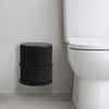 Cos de gunoi, fabricat din plastic si otel, design modern, 5 L, forma cilindrica, 22.5 x 19 x 19 cm, negru, Culoare: Negru-poza 8-Dacenergy.ro
