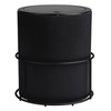 Cos de gunoi, fabricat din plastic si otel, design modern, 5 L, forma cilindrica, 22.5 x 19 x 19 cm, negru, Culoare: Negru-Dacenergy.ro