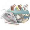 Fier de calcat cu abur, talpa ceramica, oprire automata, autocuratare, protectie la supraincalzire, rezervor de apa de 360 ml, abur vertical, reglare a temperaturii, 3000 W, alb, Culoare: Alb-poza 4-Dacenergy.ro