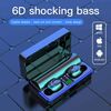 Casti Bluetooth 5.0 DacEnergy©, Wireless, 6D bass, display LED inteligent, automatic pairing, reducere inteligenta a zgomotului, microfon incorporat, IPX6 Impermeabil, culoare alb-poza 5-Dacenergy.ro