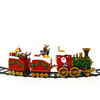 Decoratiune Craciun tren cu circuit DacEnergy©, 2 LED-uri, lumina calda, 8 melodii traditionale, H 12 cm, alimentare baterii, rosu, albastru si alb-poza 8-Dacenergy.ro