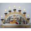 Decoratiune Craciun DacEnergy©, realizata din lemn, cu 10 surse de iluminat, 0.1 W, 450 x 330 mm, alimentare priza, natur-poza 2-Dacenergy.ro