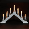 Decoratiune Craciun DacEnergy©, realizata din plastic, forma de piramica, cu 7 surse de iluminat, 21W, 400 x 290 mm, alimentare priza, alb-poza 2-Dacenergy.ro