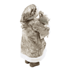Figurina Mos Craciun DacEnergy© din material plastic si poliester, 20.5x13x45.5 cm, auriu si alb-poza 5-Dacenergy.ro