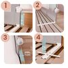 Bariera de protectie pat copii, cadru durabil din otel, plasa durabila si respirabila, 100% poliester, sistem de blocare, husa lavabila, 200 x 70-83 cm, gri-poza 3-Dacenergy.ro
