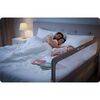 Bariera de protectie pat copii, cadru durabil din otel, plasa durabila si respirabila, 100% poliester, sistem de blocare, husa lavabila, 200 x 70-83 cm, gri-poza 6-Dacenergy.ro