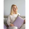 Saltea si perna cu presopunctura, umplut cu fibre naturale de cocos, 257 de stifturi cu tepi, husa detasabila, 70 x 44 cm, gri si mov-poza 7-Dacenergy.ro