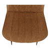 Scaun, piele ecologică maro camel/negru, HAZAL-poza 5-Dacenergy.ro