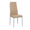 Scaun, piele eco bej/metal gri, COLETA NOVA-Dacenergy.ro