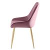Scaun de dining, roz ţesătură Velvet/gold crom-auriu, PERLIA-poza 6-Dacenergy.ro