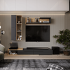 Ansamblu living, stejar Tacho/antracit, KALVADOS 2-Dacenergy.ro