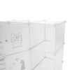 Dulap modular pentru copii, model alb / maro pentru copii, KITARO-poza 10-Dacenergy.ro