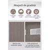 Magazie de gradina DacEnergy©, realizata din otel galvanizat si tabla de otel vopsita, 1 usa glisanta, 4 guri de ventilatie, 164 × 100 × 184 cm, Lungime: 164 cm-poza 3-Dacenergy.ro