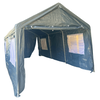 Pavilion multifunctional tip garaj DacEnergy©, depozitare, evenimente, cu ferestre, ambele capete detasabile, cadru metalic din otel, prelata rezistenta, utilizare in fiecare sezon, 3.6 x 6 x 2.95 m, Forma	: Dreptunghi, Culoare: Gri, Latime: 3.6 m-poza 9-Dacenergy.ro