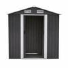Magazie de gradina DacEnergy©, realizata din otel galvanizat si tabla de otel vopsita, 2 usi glisante, 4 guri de ventilatie pentru circulatia aerului, 249 x 185 x 194 cm, Lungime: 249 cm-Dacenergy.ro