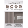 Magazie de gradina DacEnergy©, realizata din otel galvanizat si tabla de otel vopsita, 2 usi glisante, 4 guri de ventilatie pentru circulatia aerului, 312 x 312 x 194 cm, Lungime: 312 cm-poza 4-Dacenergy.ro