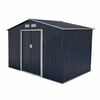 Magazie de gradina DacEnergy©, realizata din otel galvanizat si tabla de otel vopsita, 2 usi glisante, 4 guri de ventilatie pentru circulatia aerului, 312 x 312 x 194 cm, Lungime: 312 cm-Dacenergy.ro