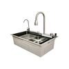Chiuveta bucatarie multifunctionala cu doua baterii, otel inoxidabil, afisaj digital temperatura, functie cascada, dozator sapun, scurgator, tava, tocator si accesorii scurgere incluse, 75x46x23.5cm Cod: DISMT04-poza 2-Dacenergy.ro