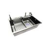 Chiuveta bucatarie multifunctionala cu doua baterii, otel inoxidabil, afisaj digital temperatura, functie cascada, dozator sapun, scurgator, tava, tocator si accesorii scurgere incluse, 75x46x23.5cm Cod: DISMT04-poza 3-Dacenergy.ro