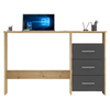 Birou PC, stejar artizanal/grafit, LARISTOTE NEW-poza 9-Dacenergy.ro