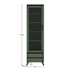 Vitrină, verde smoke/negru, LONGY REG1W2S-poza 2-Dacenergy.ro