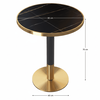 Masă de sufragerie bistro, marmură negră/negru/aur, diametru 80 cm, OREN-poza 5-Dacenergy.ro