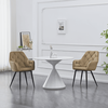 Fotoliu de design, material Velvet bej, VERIO NEW-Dacenergy.ro