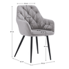 Fotoliu de design, material Velvet gri, VERIO NEW-poza 3-Dacenergy.ro