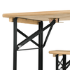 Set de bere 1+2, lemn/metal, natural/negru, LORIS-poza 5-Dacenergy.ro