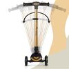 Trotineta de echilibru cu trei roti, material ghidon din aluminiu, inaltimea reglabila a ghidonului, iluminare LED colorata a rotilor, cu scaun de echilibru, greutate maxima utilizator 50 kg, auriu, Culoare: Auriu, Negru-poza 8-Dacenergy.ro