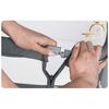 Patut bebelusi, material detasabil, pliabil, 4 roti cu frana, sarcina maxima 9 kg, intrare laterala detasabila, reglare pe 7 niveluri, saltea cu husa detasabila, gri antracit, Culoare: Gri antracit-poza 8-Dacenergy.ro