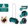 Semanatoare manuala de gradina, realizata din plastic, reglare a granulelor pe 10 niveluri, roti mari, 12 litri, capacitate maxima de incarcare 10 kg, verde-poza 6-Dacenergy.ro