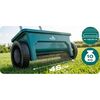 Semanatoare manuala de gradina, realizata din plastic, reglare a granulelor pe 10 niveluri, roti mari, 12 litri, capacitate maxima de incarcare 10 kg, verde-poza 9-Dacenergy.ro