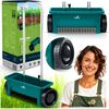Semanatoare manuala de gradina, realizata din plastic, reglare a granulelor pe 10 niveluri, roti mari, 12 litri, capacitate maxima de incarcare 10 kg, verde-poza 12-Dacenergy.ro
