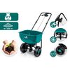 Semanatoare manuala de gradina, realizata din plastic, latime de semanat pana la 3 m, reglare a granulelor pe 10 niveluri, roti mari, capacitate maxima de incarcare 27 kg, verde-poza 4-Dacenergy.ro