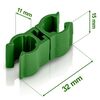 Conectori pentru stalpi gradina, tip 2, cu diametrul de 11 mm, constructie modulara, design pivotant de 360°, verde, 10 buc-poza 5-Dacenergy.ro