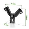 Conectori pentru stalpi gradina, tip A, cu diametrul de 11 mm, balamaua pivotanta, negru, 4 buc-poza 4-Dacenergy.ro